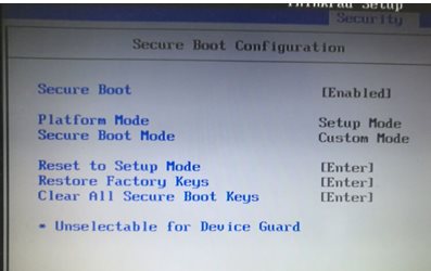 联想ThinkPad笔记本BIOS中secure boot(安全启动)关闭不了解决方法