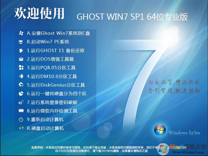 Win7专业版纯净版|WIN7 64位专业版(永久激活)系统镜像V2024