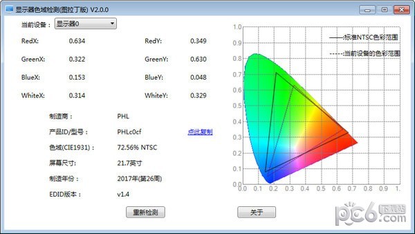 显示器色域检测下载|显示器色域检测软件 V2.0.0免费版