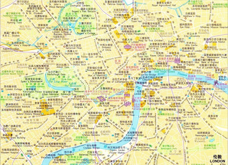伦敦地图高清中文版