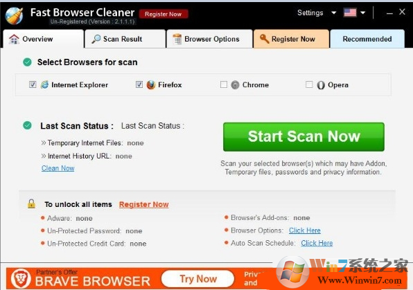 Fast Browser Cleaner浏览器清理工具 V2.1.1.1